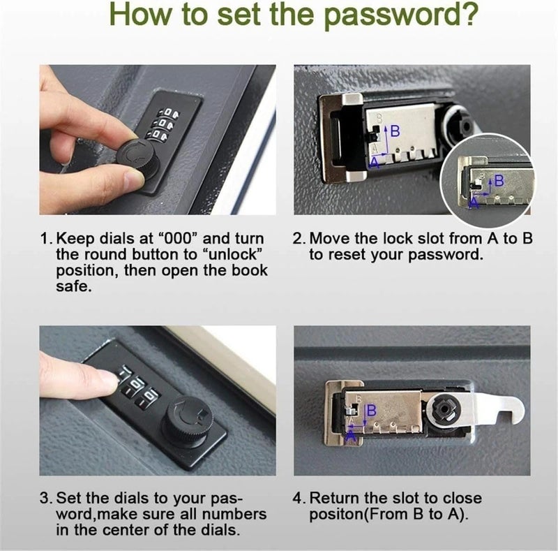 E-ONSALE Real Paper Book Locking Booksafe with Combination Combo Dictionary Secret Hidden Safe (Combo/Alice in Wonderland) - Image 5